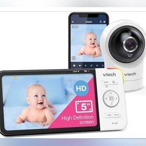 VTech - RM5764HD Video Monitor with 5 Inch LCD Screen & Camera Used
